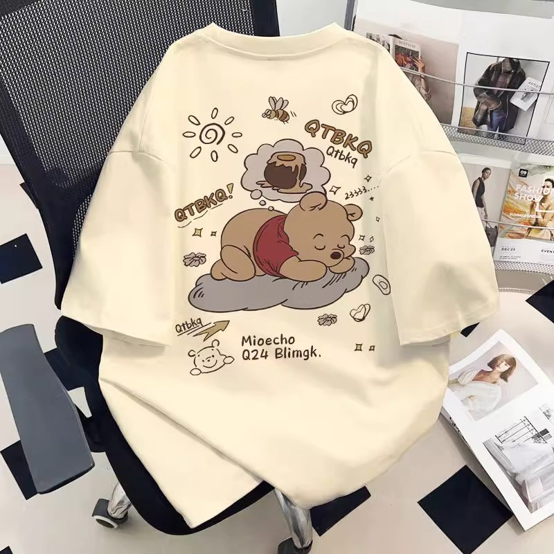 ​​✨【จัดส่งภายใน 24 ชั่วโมง】เสื้อยืดลายการ์ตูนสาวน่ารัก แขนสั้น คอกลม ผ้าเนื้อนุ่ม สวมใส่สบาย เสื้อยืดนักเรียนมัธยม