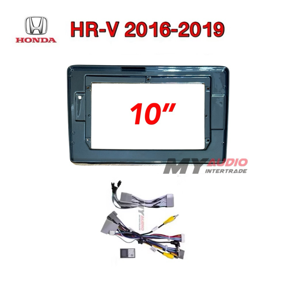 หน้ากาก HONDA HR-V 2016-2019 ขนาด 9 นิ้ว/ 10 นิ้ว พร้อมปลั๊กตรงรุ่น มีแคนบัส สำหรับเปลี่ยนจอแอนดรอย