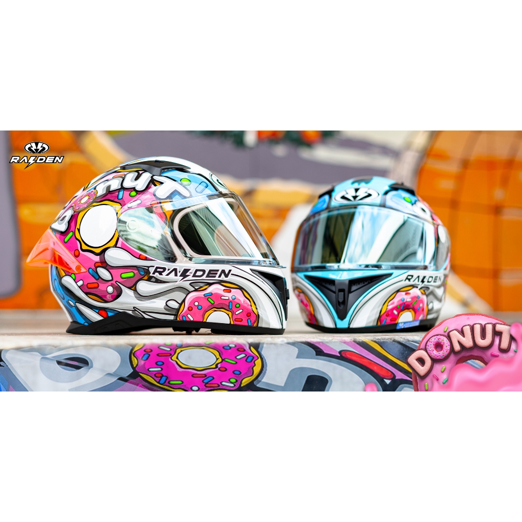 หมวกกันน็อค RAIDEN รุ่น EXON ลาย DONUT