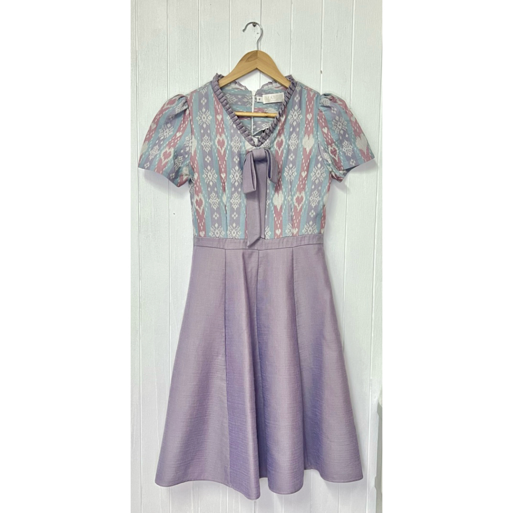 ส่งต่อเดรสผ้าไทย ป้าย Mabel Brand Size M