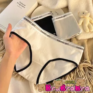 [ส่งจากไทย] 𝑩𝒓𝒂𝑩𝒓𝒂𝑩𝒓𝒂 #p-092 กางเกงใน ผ้าคอตตอน ผ้าผ้าย เอวกลาง ใส่สบาย