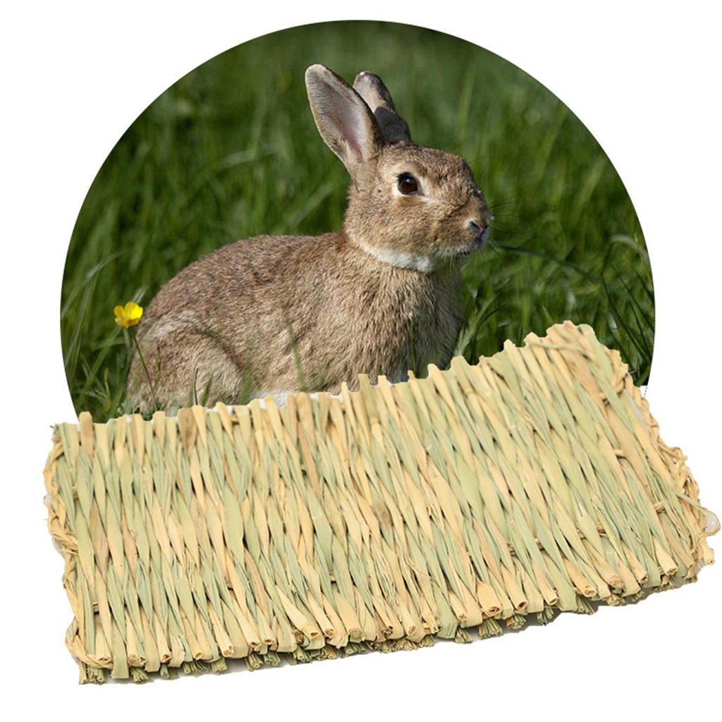 ผ้าปูที่นอนฟางสำหรับกระต่าย ทำด้วยมือ ใช้ได้กับหนูแฮมสเตอร์ชินชิลล่า ลล่าได้ บ้านนก นกแก้วขนาดเล็ก - รูปที่ 5