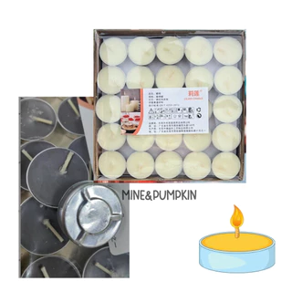 【M&P】เทียน tealight ทีไลท์ ใช้งานได้ 4 ชั่วโมง เทียนไขถั่วเหลือง plant wax สีขาว สีเขียว สีแดง สีเหลือง สีเทาดำ (14g)