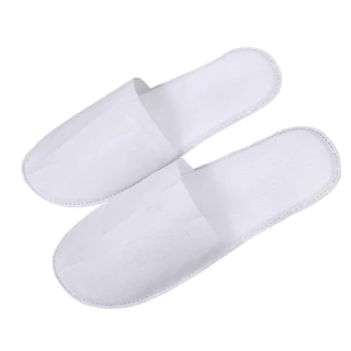 Velostride【100คู่】รองเท้า Slipper แบบใช้แล้วทิ้ง รองเท้าแตะโรงแรมสีขาว ของใช้ในโรงแรม สำหรับโรงแรมและสปา ร้านเสริมสวย