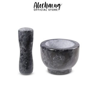 Alechaung ครกตำน้ำพริก ครกหินมินิมอล ครกหิน marble mortar 4น…