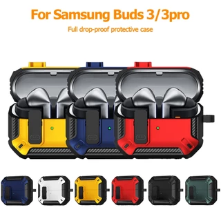 เกราะกันกระแทกสําหรับ Samsung Galaxy Buds3 3Pro หูฟังอุปกรณ์เสริม Buds 3 Pro พวงกุญแจสวิทช์ Secure Lock ป้องกัน Cover