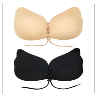 มีแพคเกจทุกชิ้น 💥Angle Bra 💥 N003) บราปีกนก เชือกรูด (ทรงปีกผีเสื้อ) สั่งทำพิเศษ กาวเหนียว ติดทน