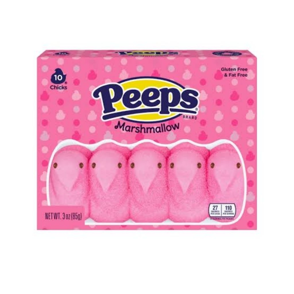 Peeps  masmellow❗️❗️ 1 ห่อ  มี2 แถว10 ชิ้น ขนมจาก usa ตัวฮอตตัวดังสาย asmr #peeps#masmellow