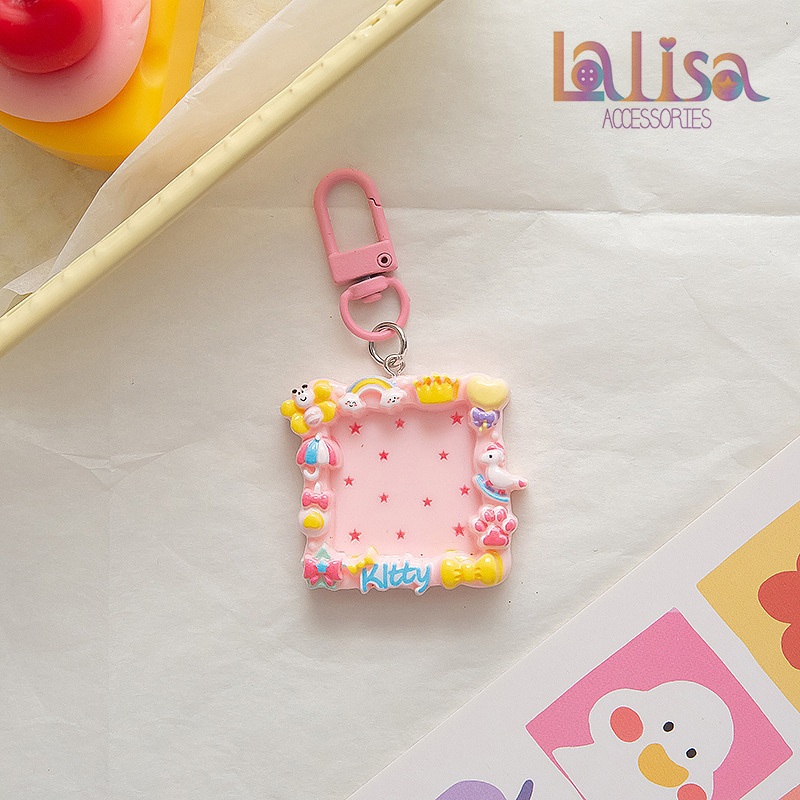 พวงกุญแจห้อยกระเป๋าสุดโซคิ้ว DIY ทรงสีเหลี่ยม alloy keychain D-60 ราคา ถูกที่สุด ดีลบีเคเค แกลเลอรีภาพที่ 5