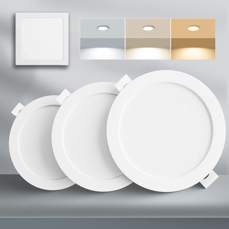 YOWXII ไฟดาวน์ไลท์ ฝังฝ้า led หลอดไฟ led กลม ไฟ ไฟเพดาน 7w 12w 15w Panel Light LED ไฟติดเพดาน