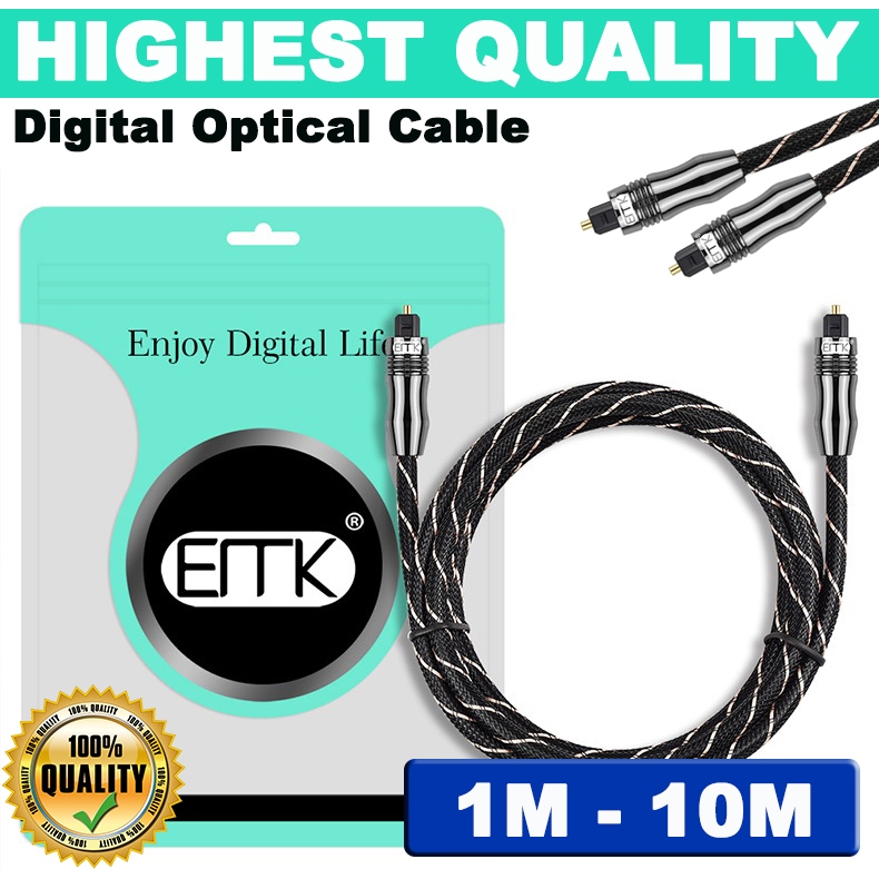 สายสัญญาณเสียง สายออฟติคอล คุณภาพสูง OPTICAL AUDIO CABLE Digital Optical Fiber Cable Power Amplifier Audio Cable TOSLINK