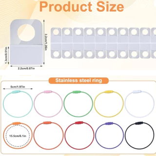 ชุดอุปกรณ์เก็บการ์ด Yoto พร้อมป้ายสติกเกอร์และห่วงสแตนเลส Holder for Yoto Cards Rings and Tabs