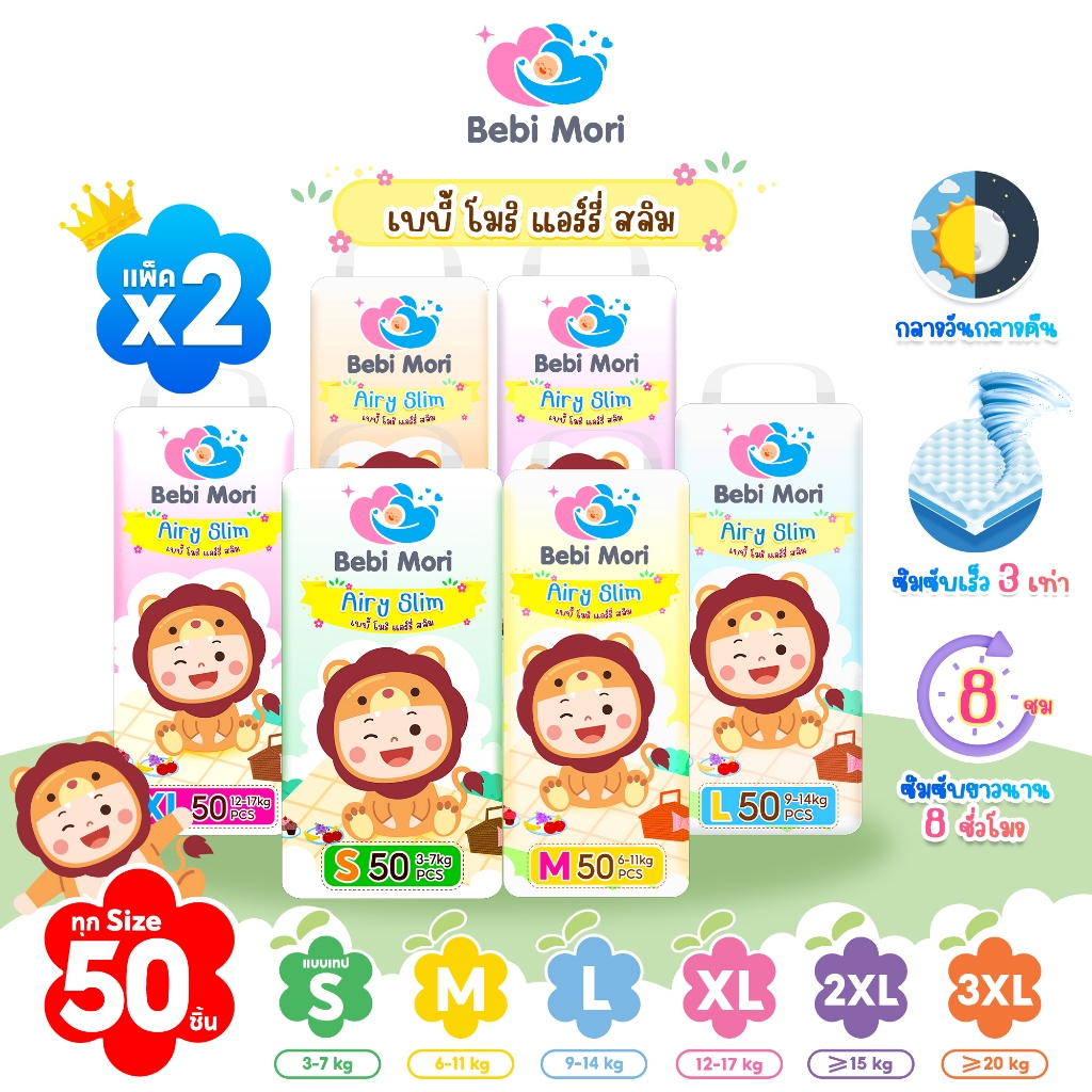 เบบี้โมริ Airy Slim รีวิว: กางเกงผ้าอ้อมบางเบา สบายตัวลูกน้อย ซึมซับยาวนาน