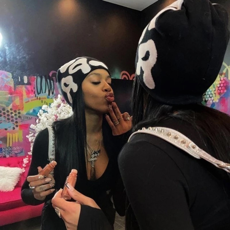 ส่งเร็ว💥หมวกบีนนี่ Y2Kพิมพ์ลายตัวอักษร MeaCulpa ผ้าวูลถัก ให้ความอบอุ่น คุณภาพสูงแฟชั่นสําหรับผู้ชายและผู้หญิง - รูปที่ 4