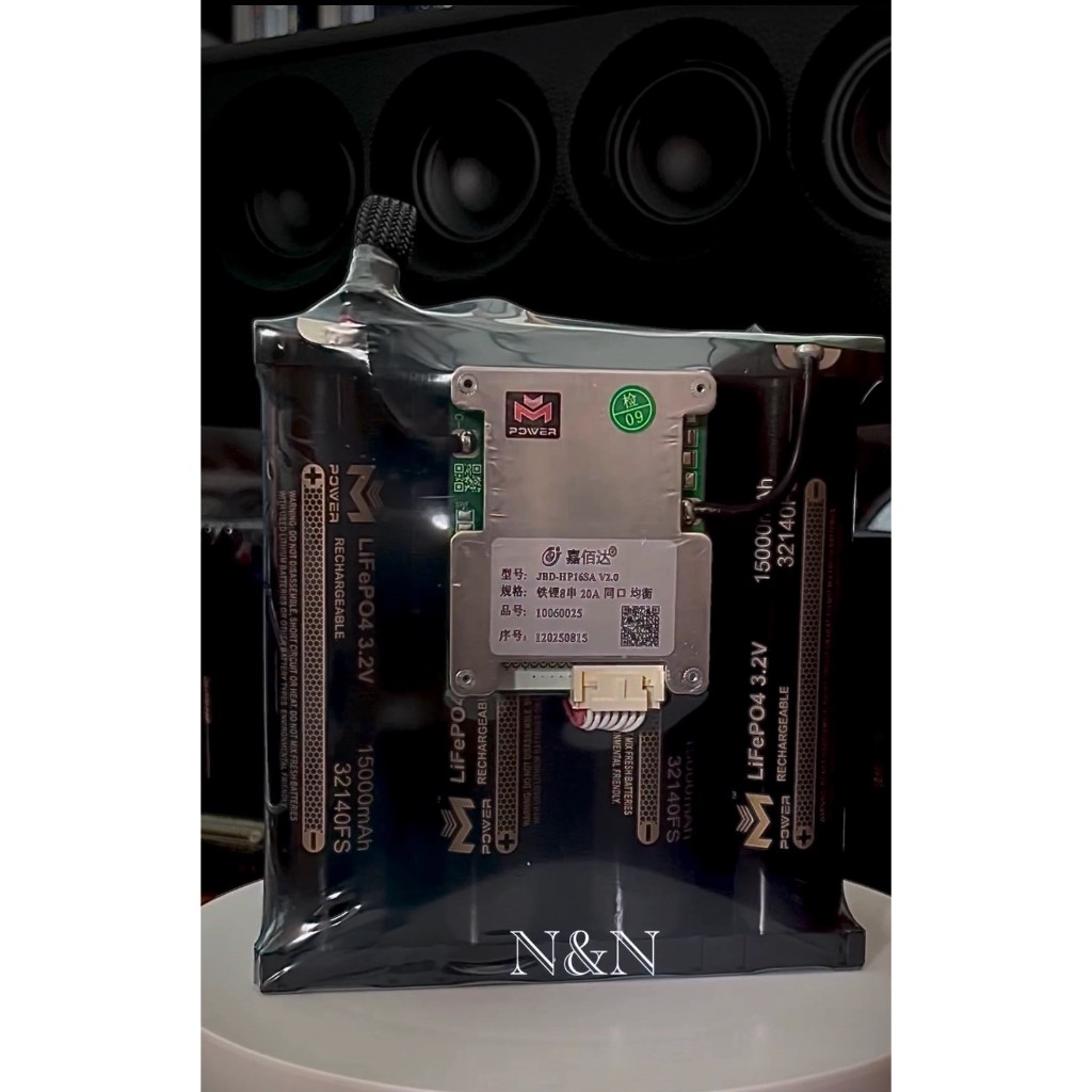 แบตเตอรี่ฟอสเฟต 8s 15ah M - power ของแท้ แถมที่ชาร์ท