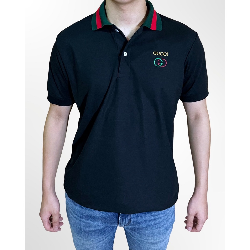 เสื้อคอปกปัก จีซี ปกขลิบเส้นขลิบแขนผ้าไมโครโพลีเอสเตอร์Micro Polyesterผ้าละเอียดกว่าโพลีเอสเตอร์ธรรมดา ลุคคุณชาย
