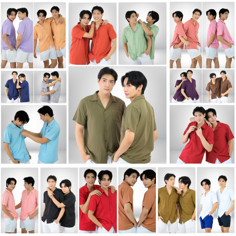 THE ROOM'S - เดอะรูม เสื้อฮาวาย เสื้อเชิ้ตแขนสั้น ผ้าเย็น ไม่ต้องรีด ใส่แล้วเย็นสบาย 20สี