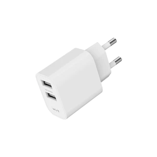 WISE อะแดปเตอร์ 12W หัวชาร์จ 2 พอร์ต 2 USB-A Adapter FAST CHARGER ชาร์จเร็ว รับประกัน 2 ปี (WIA-000005)