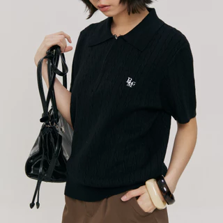 Bemingtop980(S-M)-Zippy Polo Knit – เสื้อโปโลซิปคอ สไตล์น่ารักแต่แอบเท่!