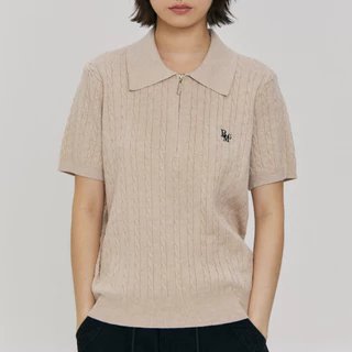 Bemingtop980(S-M)-Zippy Polo Knit – เสื้อโปโลซิปคอ สไตล์น่ารักแต่แอบเท่!