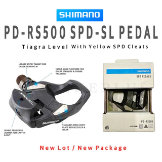 (ของแท้บริษัท) บันไดเสือหมอบ Shimano PD-RS500 ออกเเบบให้การใส่เเละถอดคลีทง่าย สินค้าบริษัท(Lotใหม่แพ็คเกจใหม่)