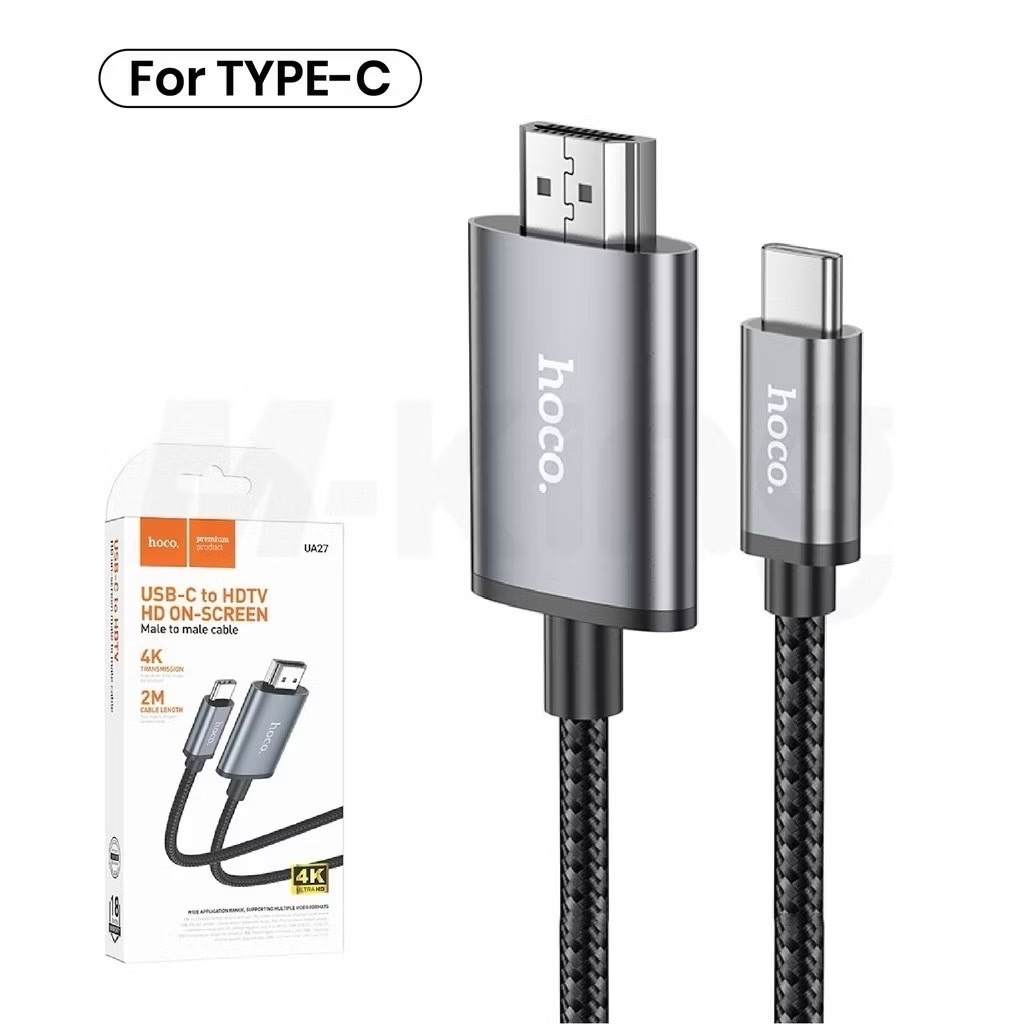 Hoco รุ่น UA27 สายแปลงสัญญาณ 1080P Full HD Type-c L to HDMI
