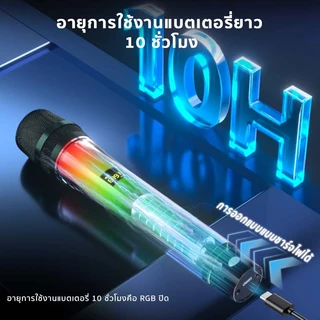 ไมค์ลอย คู่ ไมค์ไร้สาย KF-U1 ไมค์ลอย UHF ไมโครโฟนไร้สาย ไมโครโฟนไร้สายแบบชาร์จ ไมค์ลอยแบบพกพา สัญญาณ 2.4G ไฟสี RGB