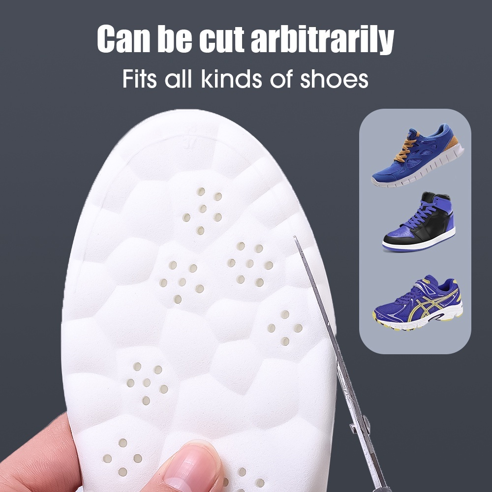 【พร้อมส่ง】แผ่นพื้นรองเท้า 4D ดูดซับแรงกระแทก ยืดหยุ่นสูง ระบายอากาศ สําหรับรองเท้าวิ่ง เล่นกีฬา ทุกเพศ ทุกวัย - รูปที่ 6