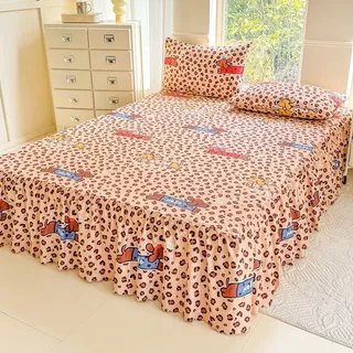 Lowest Price👉️กันไรฝุ่น ผ้าปูที่นอน 3.5/5/6/6.5ฟุต ปกป้องเตียงจากฝุ่น เป็นมิตรกับผิวและระบายอากาศได้ดี สไตล์กระโปรงเตียง