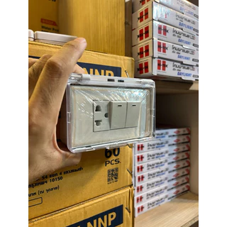 "ชุดกันน้ำ Chang (สวิตช์/ปลั๊กไฟช่องเดียว) - ทนทาน ปลอดภัย ได้ มอก. พร้อมส่ง!"