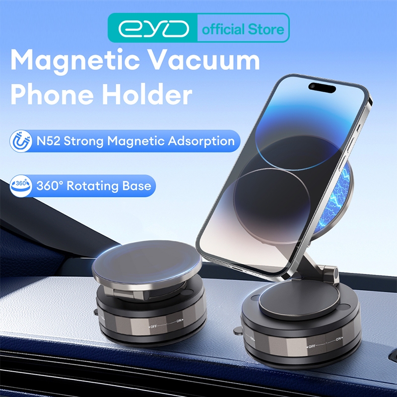 EYD VP05 ที่วางโทรศัพท์แบบแม่เหล็ก หมุนได้ 360° ปรับได้ ดูดสูญญากาศ ขาตั้งติดรถยนต์และตั้งโต๊ะอเนกปร