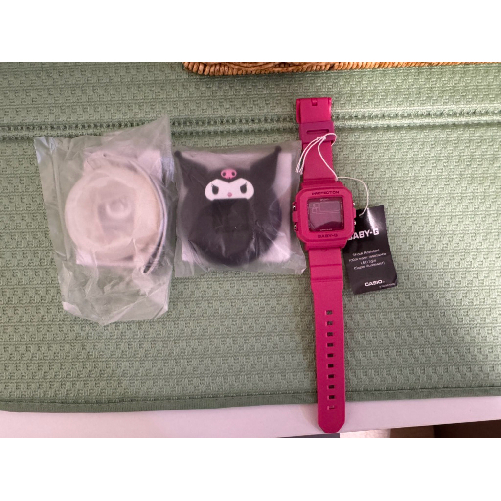 (มือ2ใช้น้อย)💖CASIO นาฬิกาข้อมือผู้หญิง BABY-G รุ่น BGD-10K-4DR มีเคส Kuromi