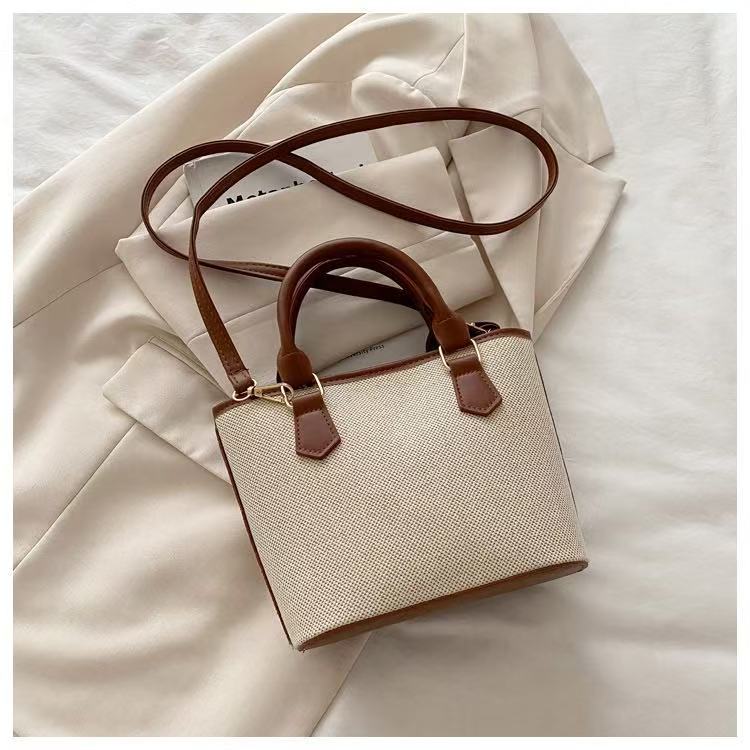 กระเป๋าสะพายข้างสำหรับผู้หญิง กระเป๋าถือทรงถังแบบลำลอง - รูปที่ 2