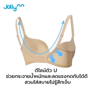 [Exclusive] Jollynn Shape Cotton Candy Perfect Push เสื้อใน ไร้โครง สวมสบาย คัพ3/4 ผ้าระบายอากาศดี ดีไซน์ทรงตาแมว