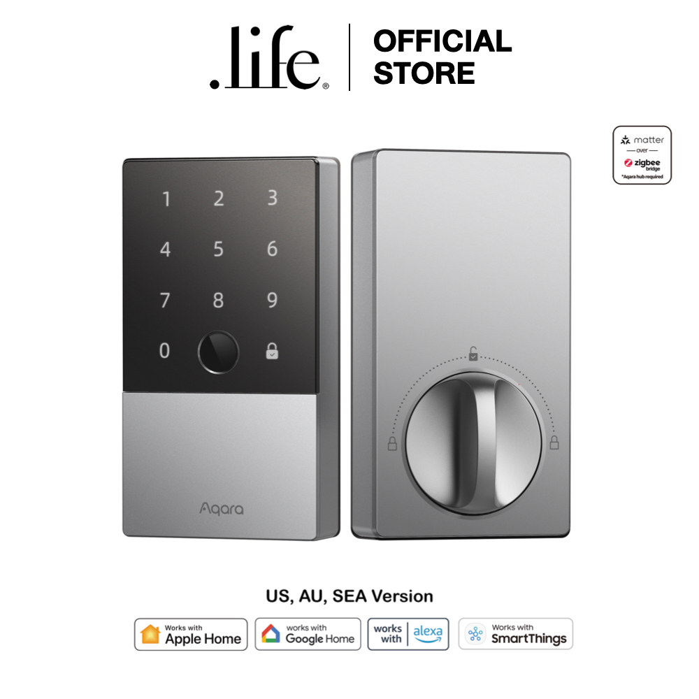 AQARA อุปกรณ์ล็อกประตูอัจฉริยะ Smart Lock U100 [With HUB E1] Global Version By dotlife