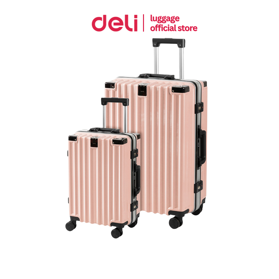 Deli กระเป๋าเดินทาง 20 / 24 นิ้ว กระเป๋าลาก ล้อหมุน 360 องศา ทนทาน มี 2 ขนาด Suitcase