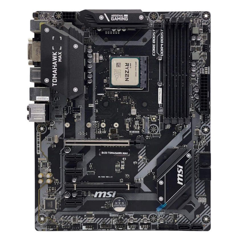 มือสอง ชุด AMD RYZEN7 3700X Core 8 Threads 16 พร้อมบอร์ด MSI B450 Tomahawk มือสอง ประกัน 90 วัน