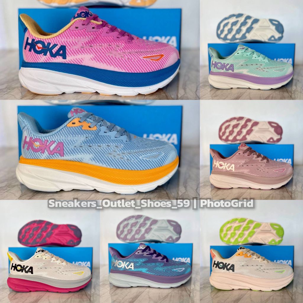 รองเท้า HOKA Clifton 9 Trainers Women ใส่ได้ทั้ง ชาย หญิง [ พร้อมส่ง ของแท้💯 ]
