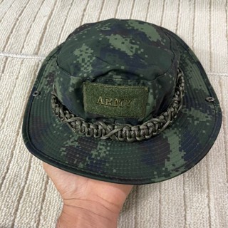 หมวกปีกสั้น ทหารบก ทบ ถักเชือก พาราคอร์ด PARACORD (6X3) สำหร…