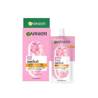 [ยกลัง*24] Garnier การ์นิเย่ เซรั่มครีม เอสพีเอฟ30 พีเอ+++ ซากุระ โกลว์ เซราไมด์ / ไบร์ท คอมพลีท