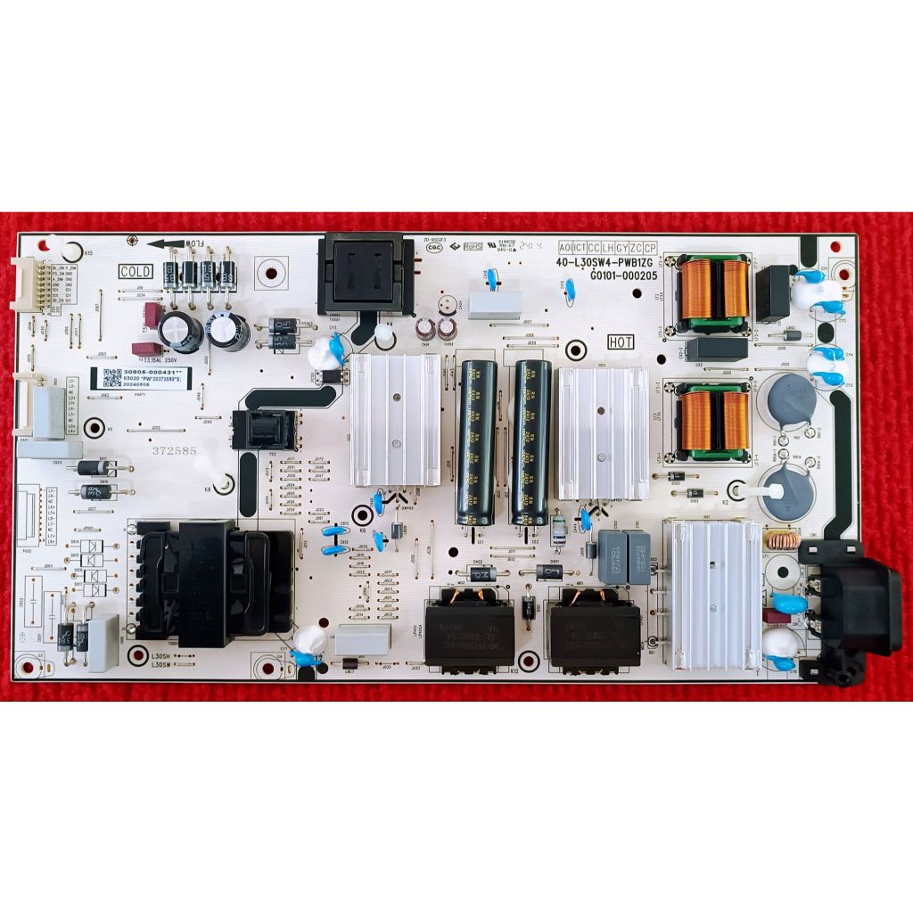 เพาเวอร์ซัพพลายทีวี TCL สำหรับรุ่น 65T7B , 65C655 , 75C655 , 75P79B พาสบอร์ด 40-L30SW4-PWB1ZG