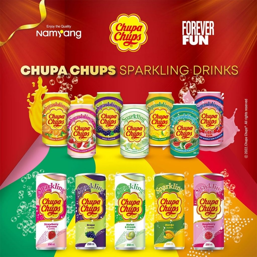 พร้อมส่ง 츄파춥스 스파클링 โซดารสจูปาจุ๊ปส์ Chupa Chups Sparkling Soda 345ml
