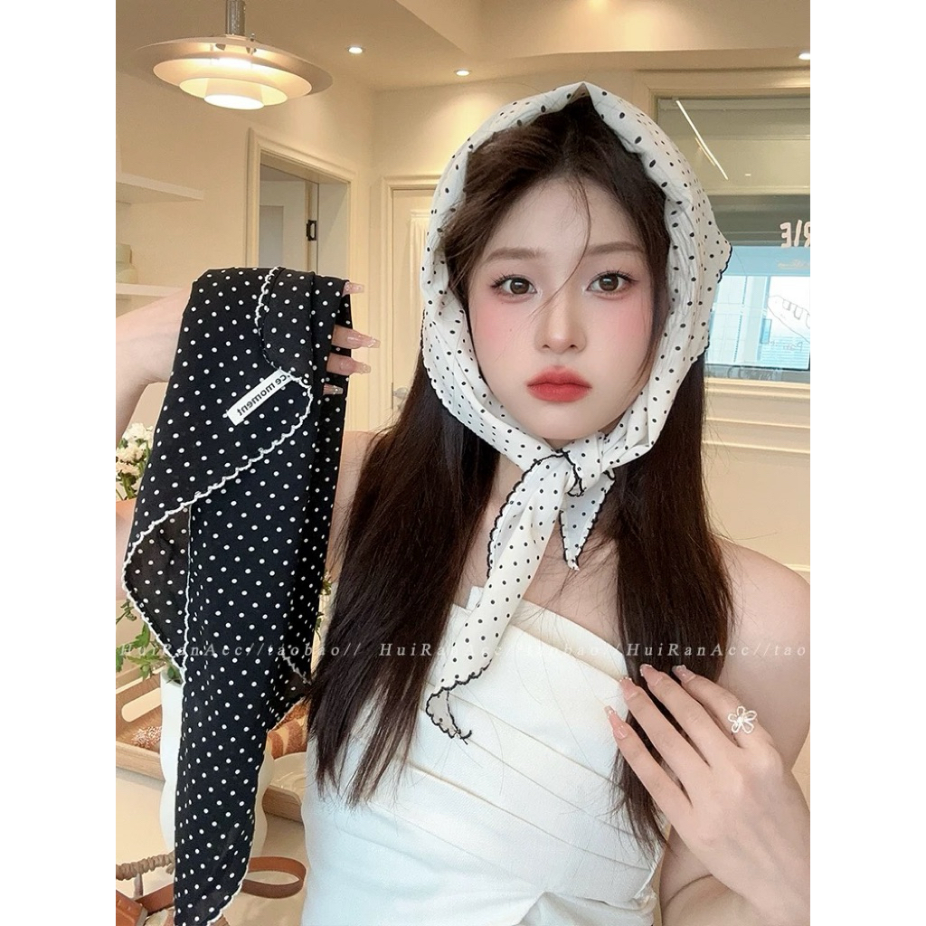 🇹🇭ร้านไทย ส่งจากไทย ผ้าโพกผมลายจุด PolkyDot Y2K