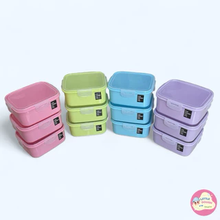 ยกโหล12ชิ้น กล่องบรรจุอาหาร สีขาว,คละสี,สีใส บรรจุ1,100ml ขนาด14*17*h7.5ซม. ราคาส่ง