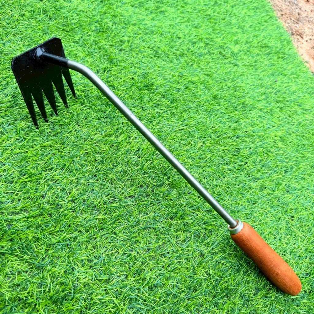 คราด 5 ฟัน คราดถอนหญ้า คาดหญ้าเหล็ก คราดถากหญ้า ฟันถากหญ้า ในการเกษตรเครื่องมือสำหรับการทำสวน