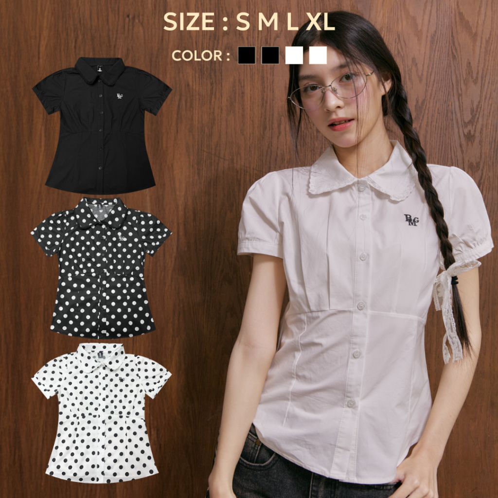 Bemingtop952(S-XL)-Mina Shirt – เชิ้ตคอปกหวานปนเท่ ใส่ได้ทั้งออฟฟิศและวันชิล 🌼