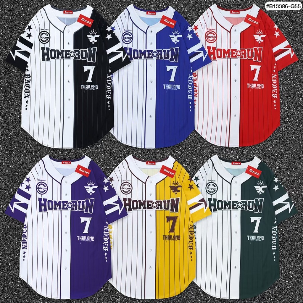 เสื้อเบสบอลโอเวอร์ไซส์ BACON 7