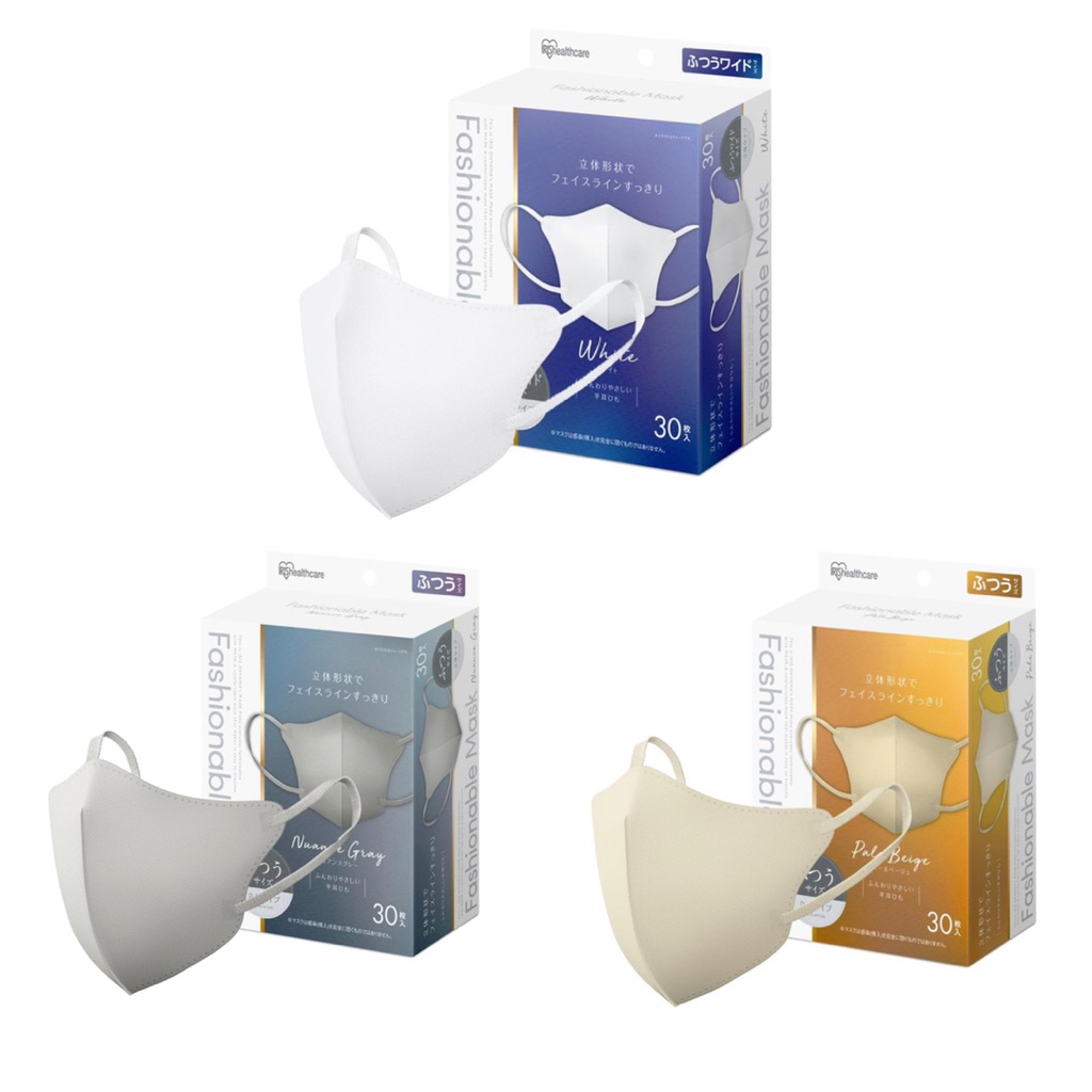 Iris Ohyama Fashionable 3D Mask, 30 ชิ้น