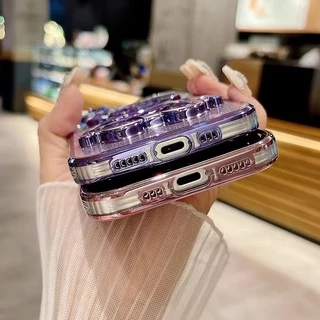 เคสโทรศัพท์ กริตเตอร์ หรูหรา สำหรับ Redmi15 A5 A7 A7Pro A3 POCO C71 C81Pro กันกระแทกมุม กันกล้อง ลายหมีตู้น้ำ น่ารัก