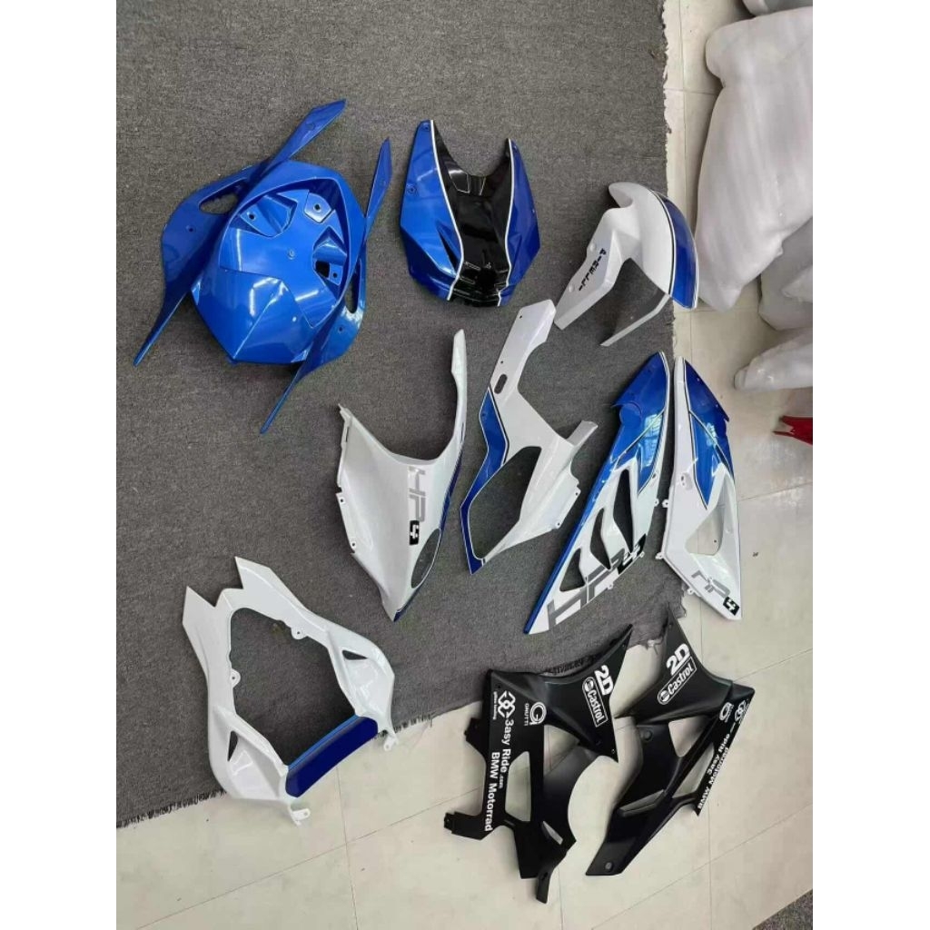 แฟริ่ง hp4 ชุดสี BMW S1000RR ปี 2009-2014 เปลือกมอเตอร์ไซค์แฟริ่ง HP4 ชุดสี s1000rr สีฟ้า